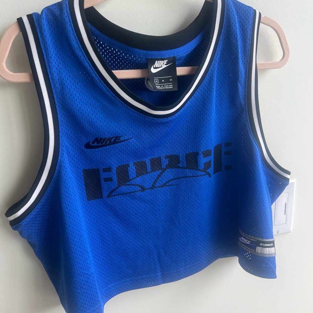 Nike Equality Blue Mesh Crop Top